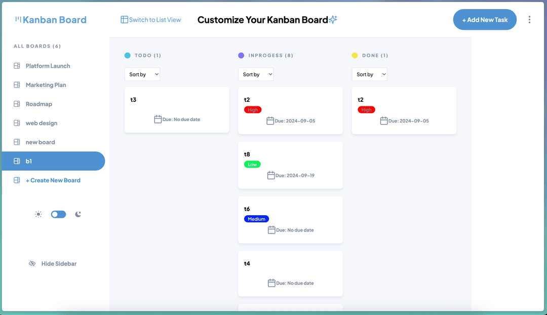 Kanban Board Application